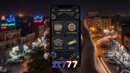 Main screen of Zt777 app page for PK players